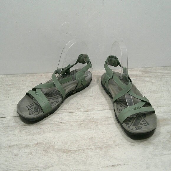 Merrell Hiking Strappy Air Cushion Slingback Green Outdoor Sandal Size 7 - Picture 1 of 11